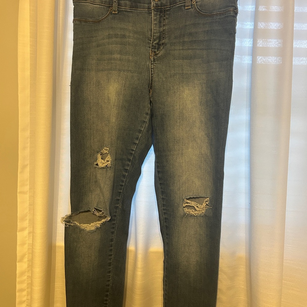 Juicy Couture Blue Skinny Distressed Jeans